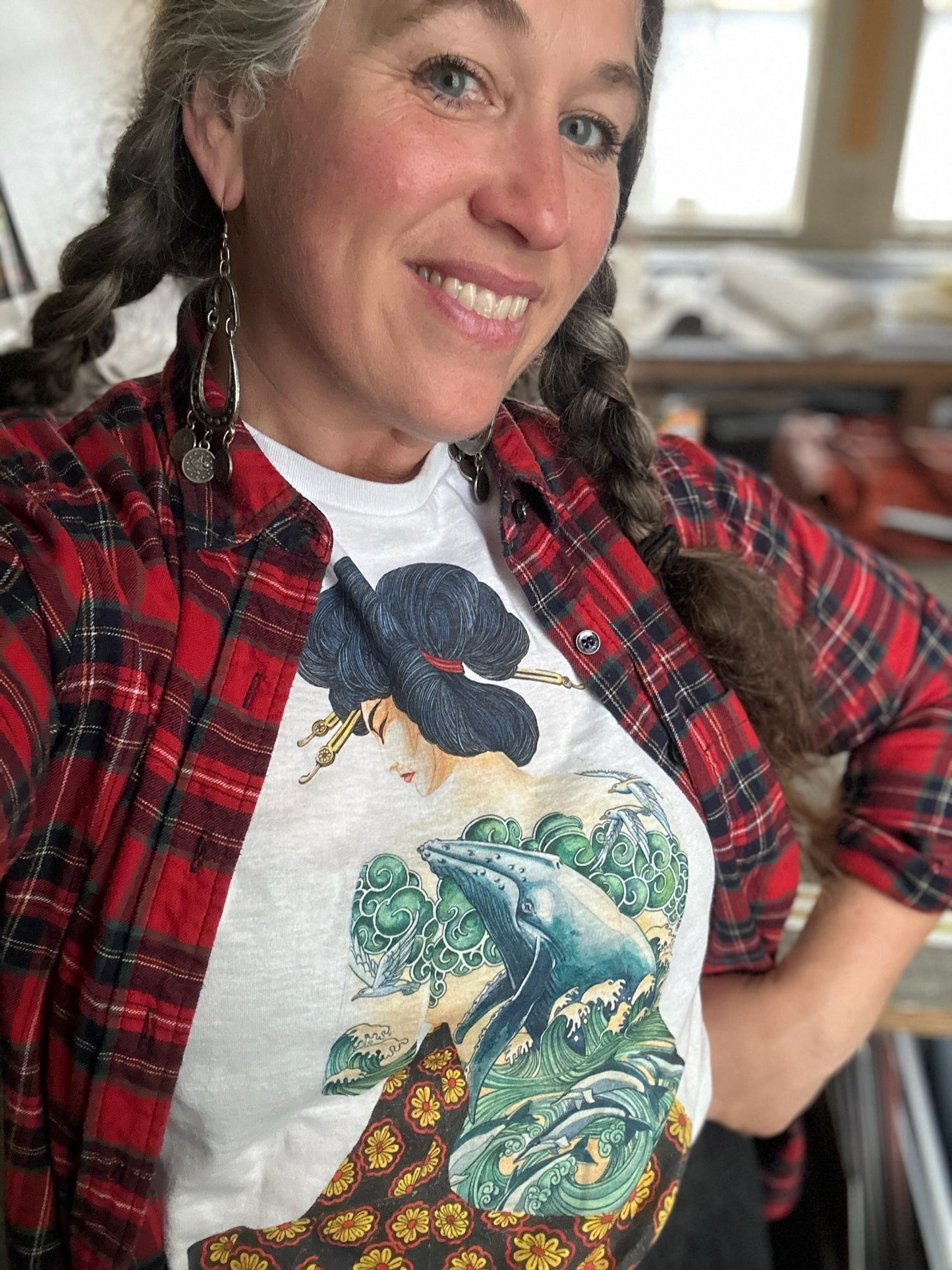 "Tattooed Lady" Short Sleeved T-Shirt, White