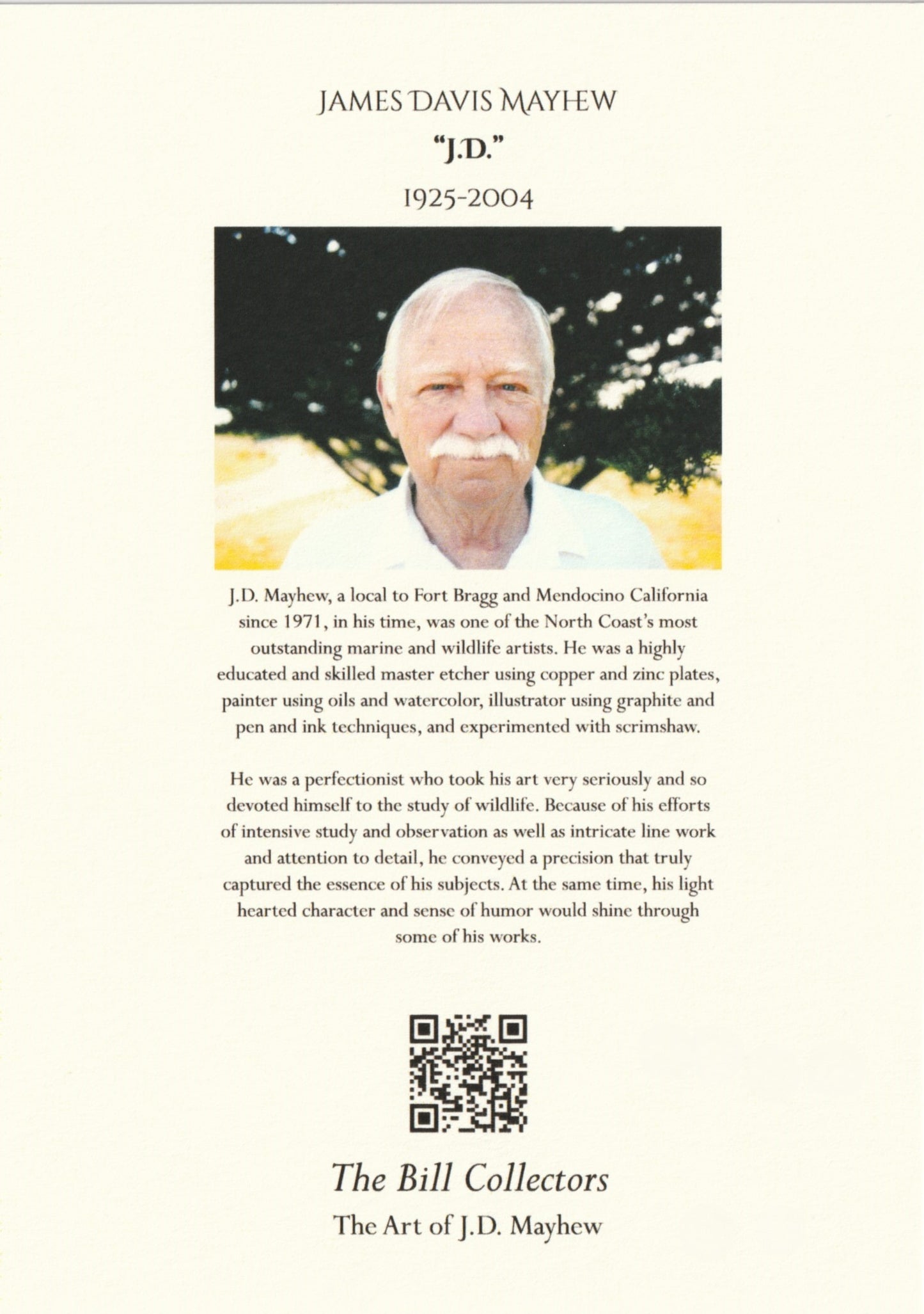 "The Bill Collectors" Blank Greeting Card, cream, set of 6