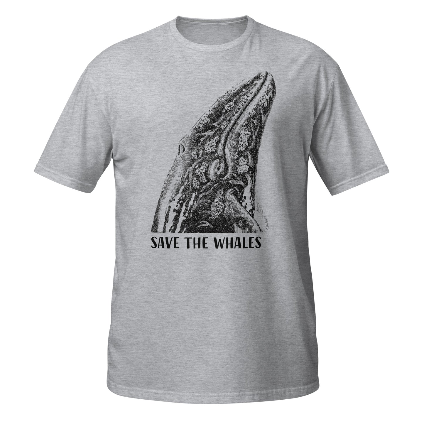 "Save The Whales" Short Sleeved T-Shirt, Sport Grey
