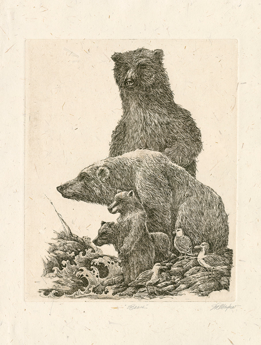 "Bears" Framed, Giclée Mini Print