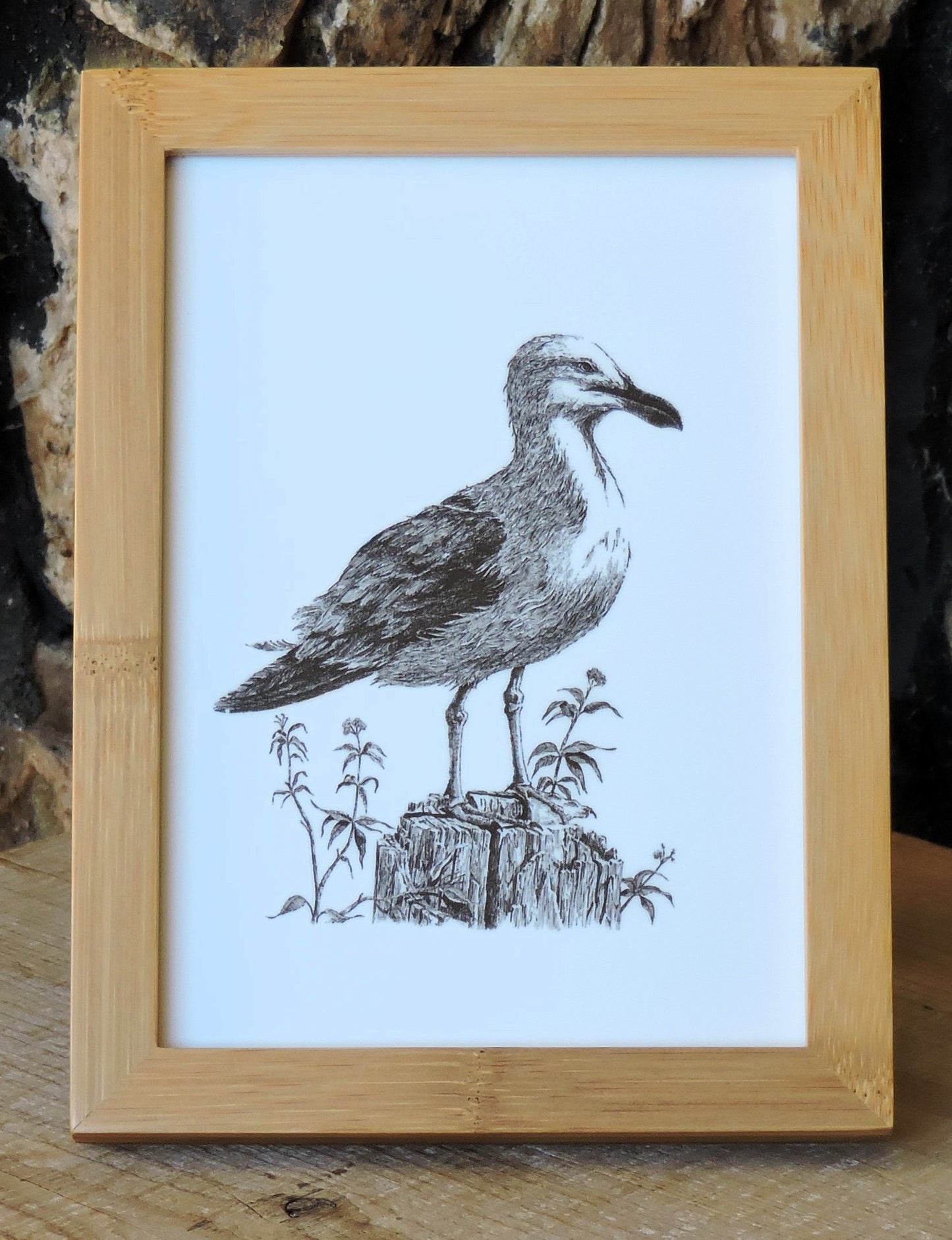 "Gull" Framed, Giclée Mini Print