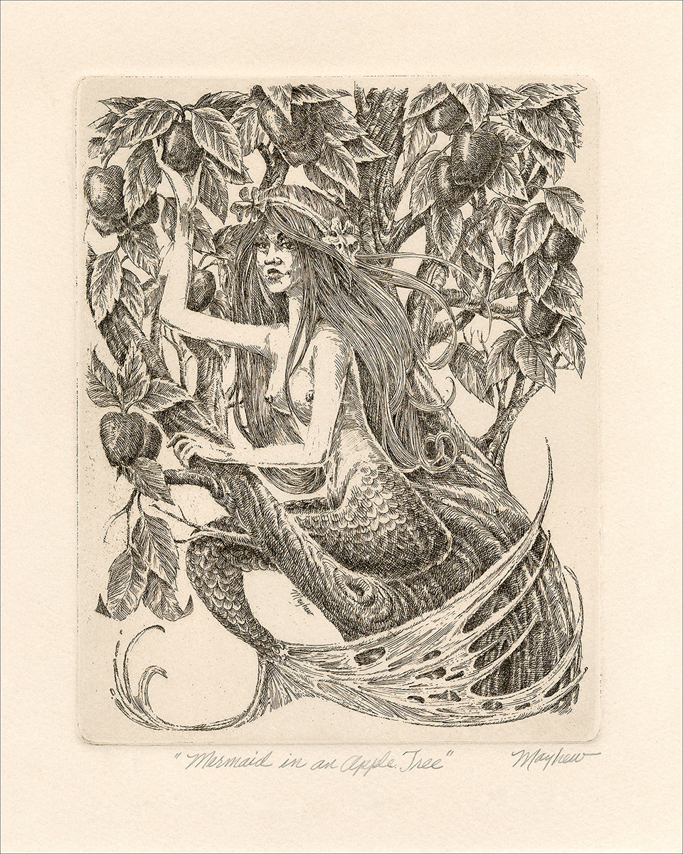 "Mermaid in an Apple Tree" Giclée Print