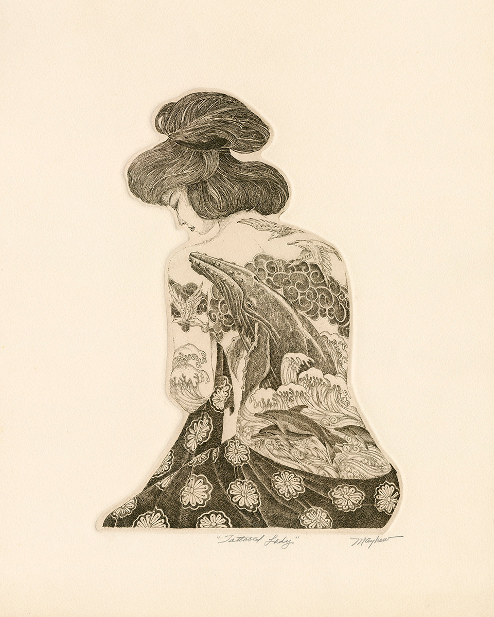 "Tattooed Lady" Giclée Print from Etching