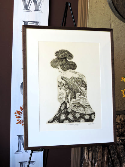 "Tattooed Lady" Giclée Print from Etching