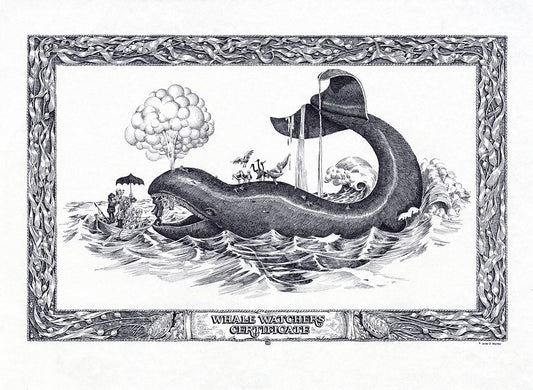 "Whale Watcher's Certificate" Fine Art Poster