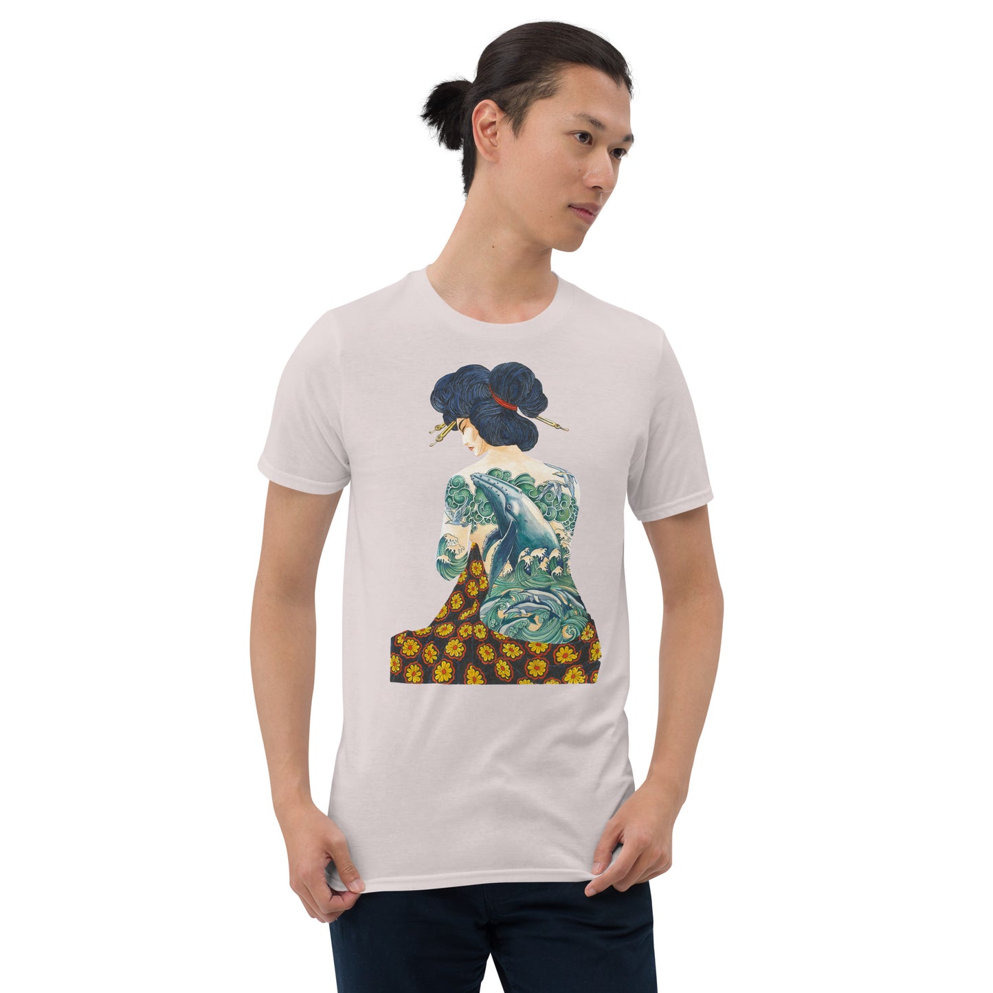 "Tattooed Lady" Short Sleeved T-Shirt, Ice Grey