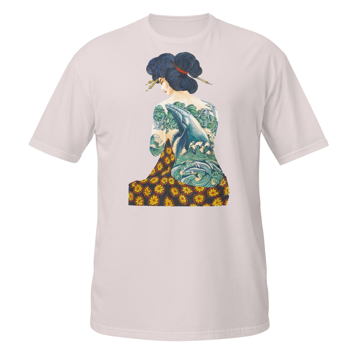 "Tattooed Lady" Short Sleeved T-Shirt, Ice Grey