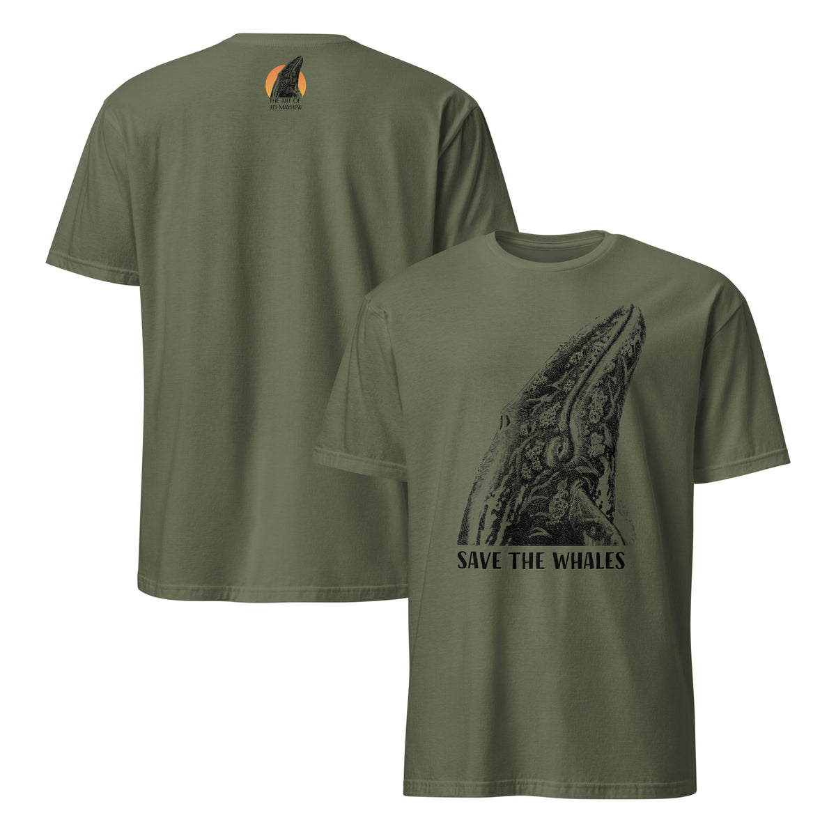 "Save The Whales" Short Sleeved T-Shirt, 7 Colors