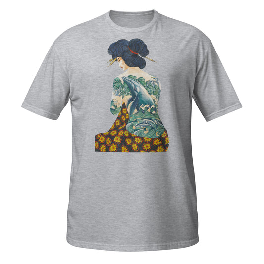 "Tattooed Lady" Short Sleeved T-Shirt, Sport Grey