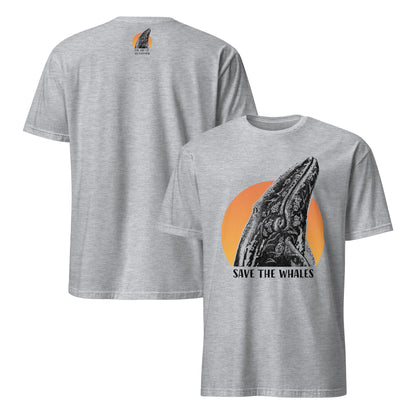 "Save The Whales" Sunset Short Sleeved T-Shirt, 3 colors