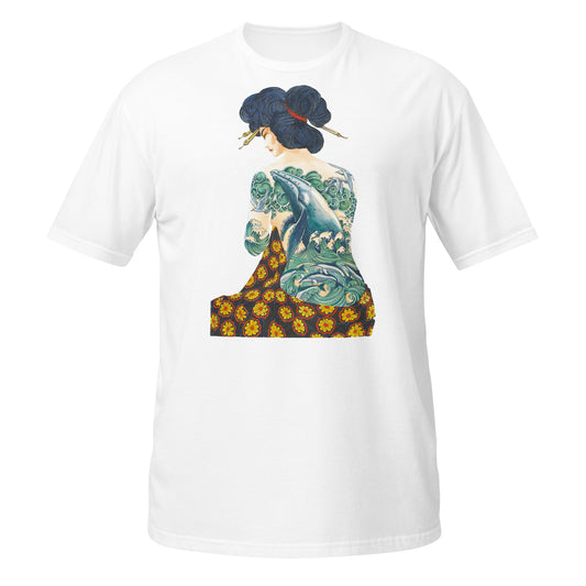 "Tattooed Lady" Short Sleeved T-Shirt, White