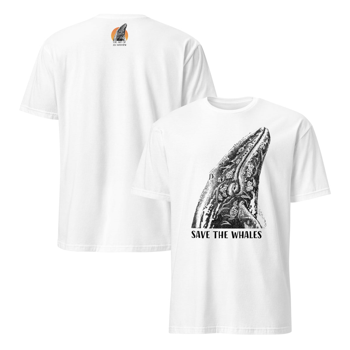 "Save The Whales" Short Sleeved T-Shirt, 7 Colors