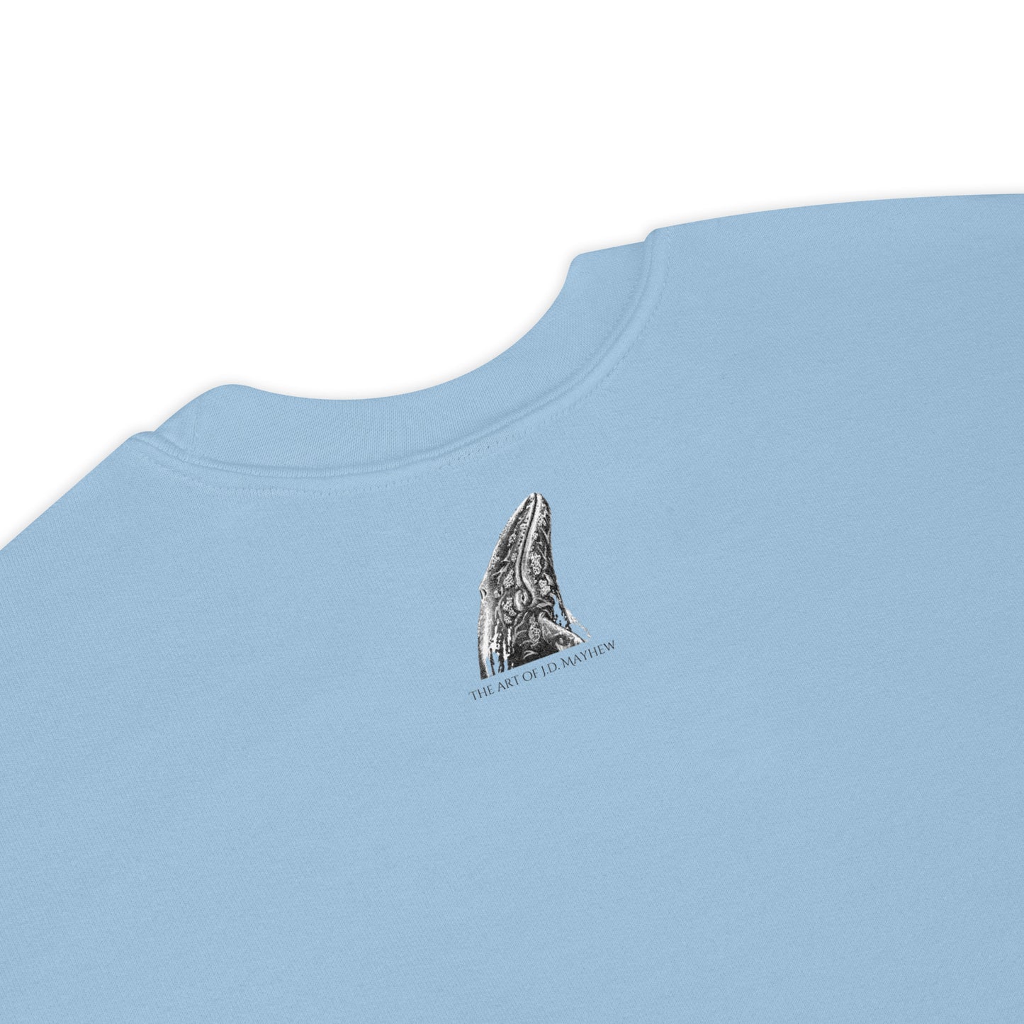 "Save The Whales" Crew Neck Sweatshirt, Unisex, Light Blue