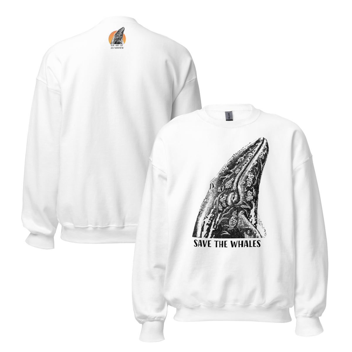 "Save The Whales" Crew Neck Sweatshirt, Unisex, 8 colors