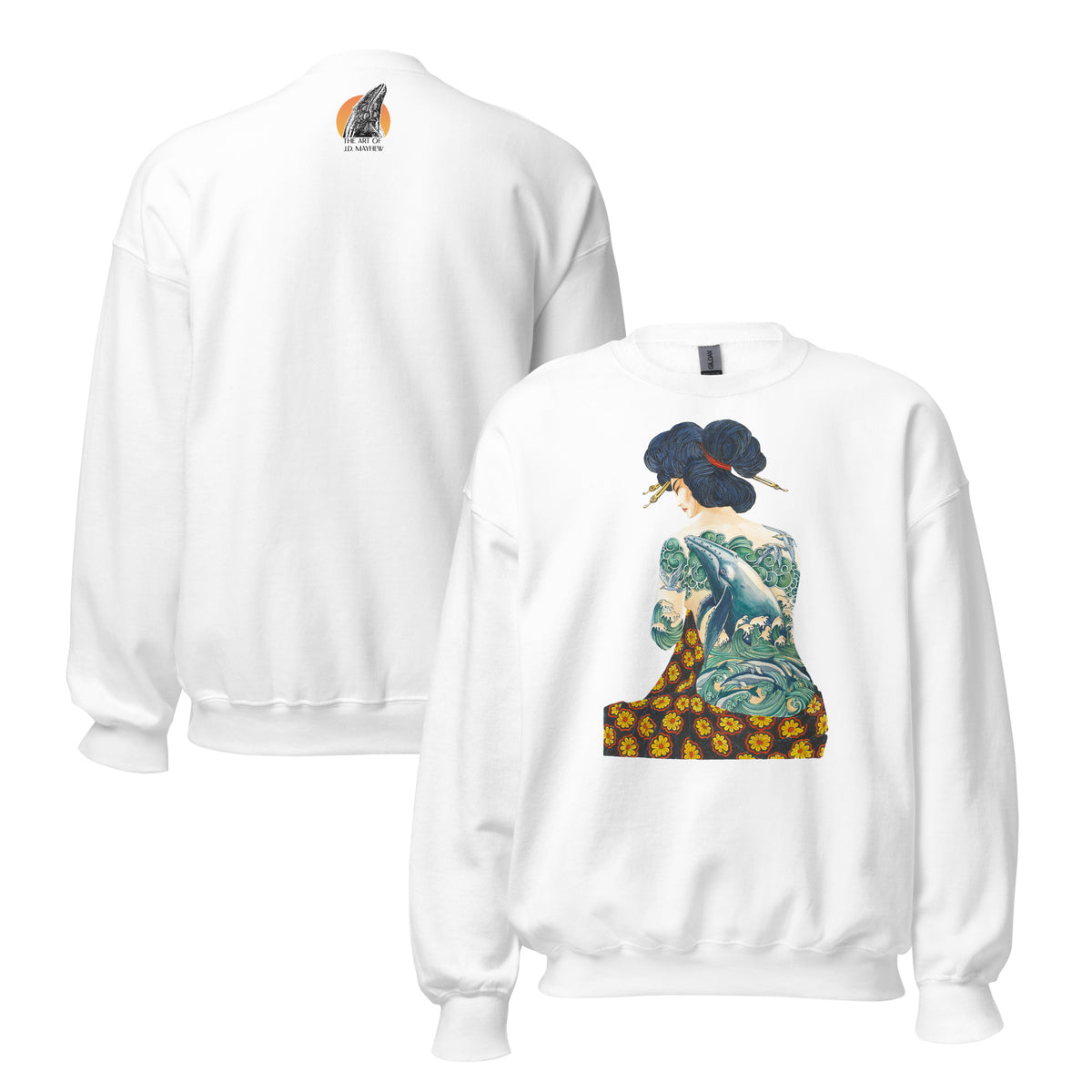 "Tattooed Lady" Crew Neck Sweatshirt, Unisex, 5 Colors
