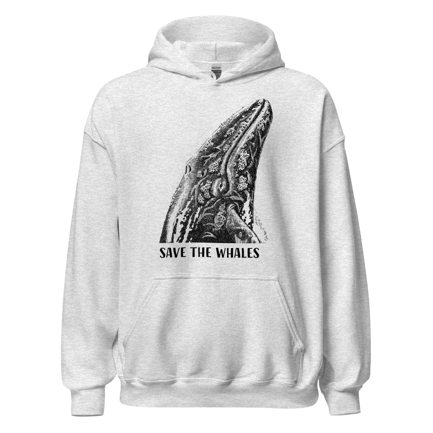 "Save The Whales" Heavy Blend Hoodie, Unisex, Ash