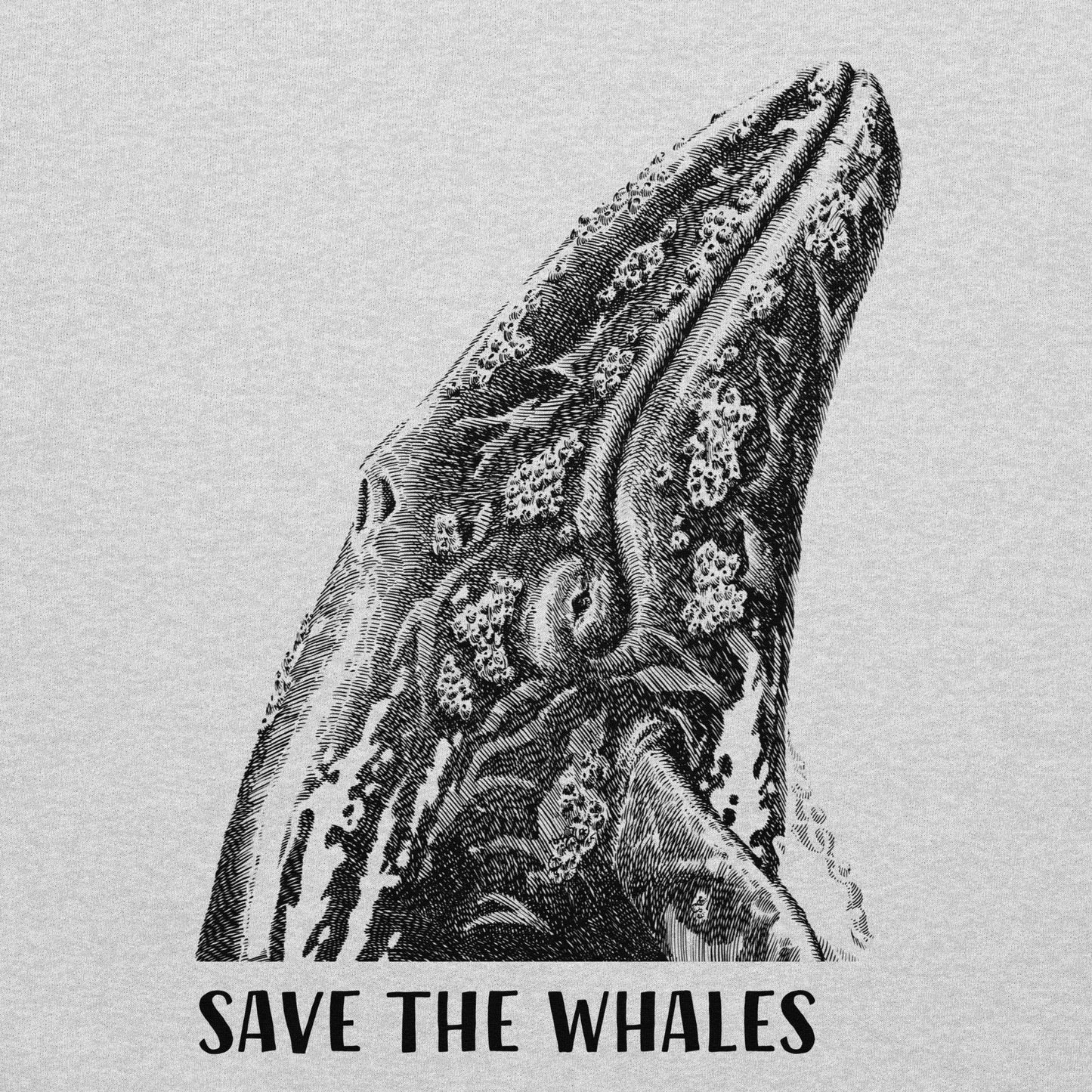 "Save The Whales" Heavy Blend Hoodie, Unisex, Ash