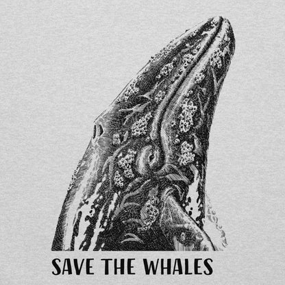 "Save The Whales" Heavy Blend Hoodie, Unisex, Ash