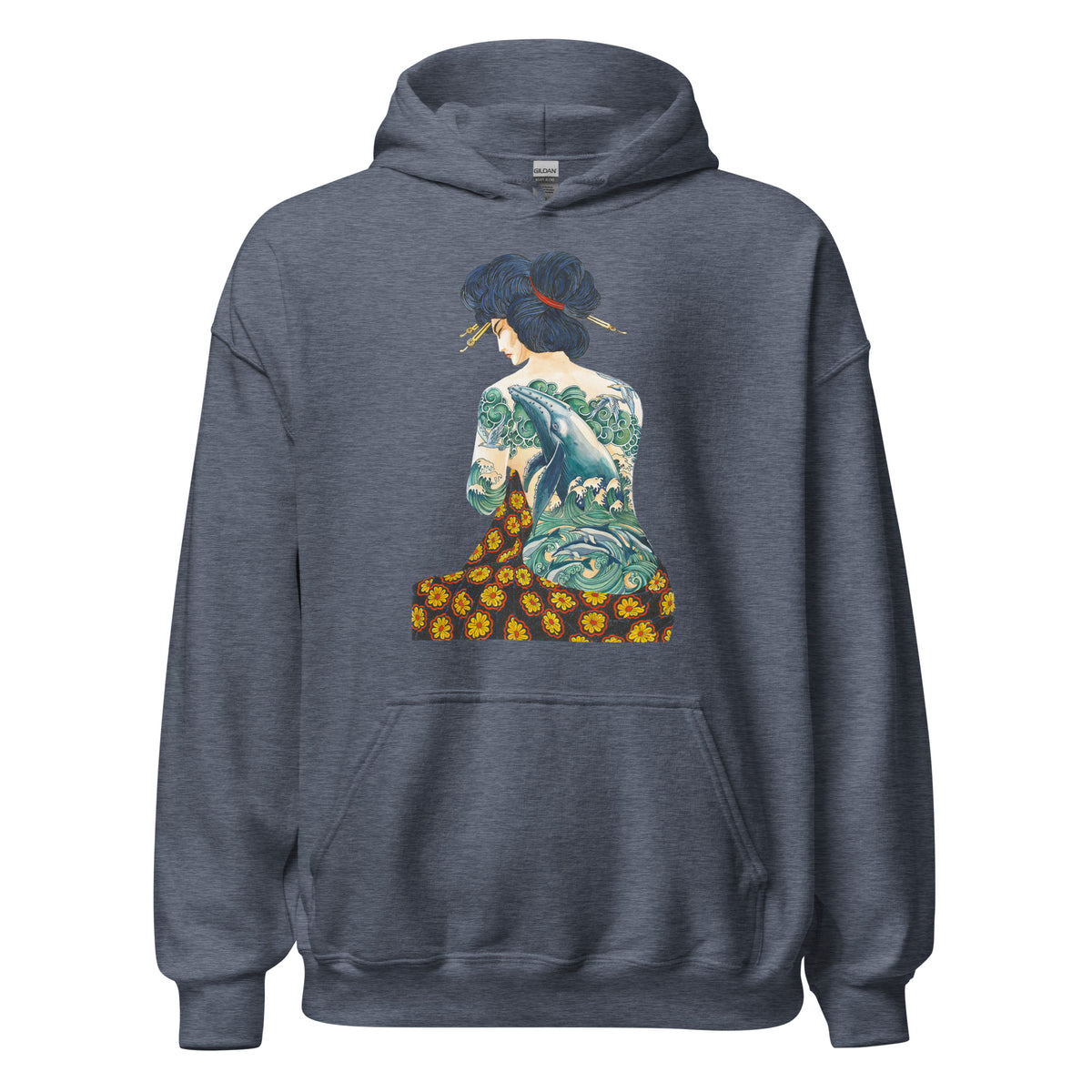 "Tattooed Lady" Heavy Blend Hoodie, Unisex, 8 Colors