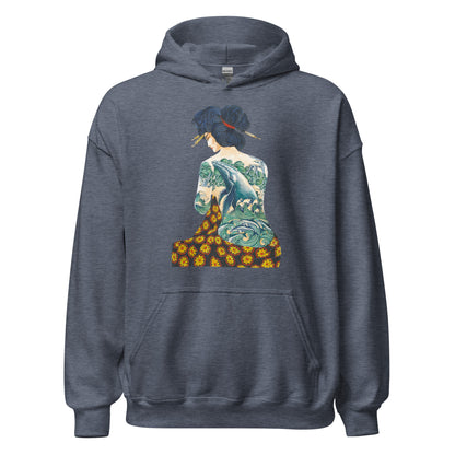 "Tattooed Lady" Heavy Blend Hoodie, Unisex, 8 Colors