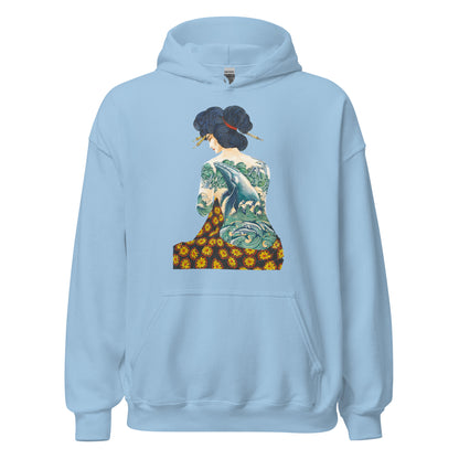 "Tattooed Lady" Heavy Blend Hoodie, Unisex, 8 Colors