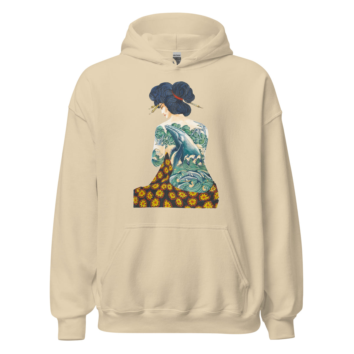 "Tattooed Lady" Heavy Blend Hoodie, Unisex, 8 Colors