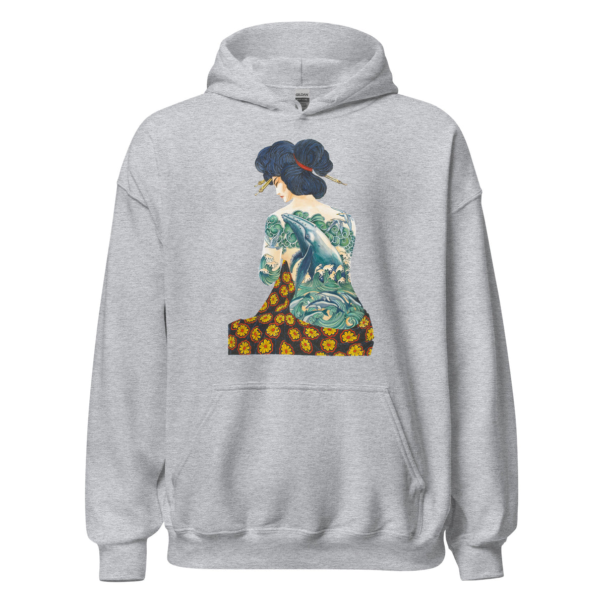 "Tattooed Lady" Heavy Blend Hoodie, Unisex, 8 Colors