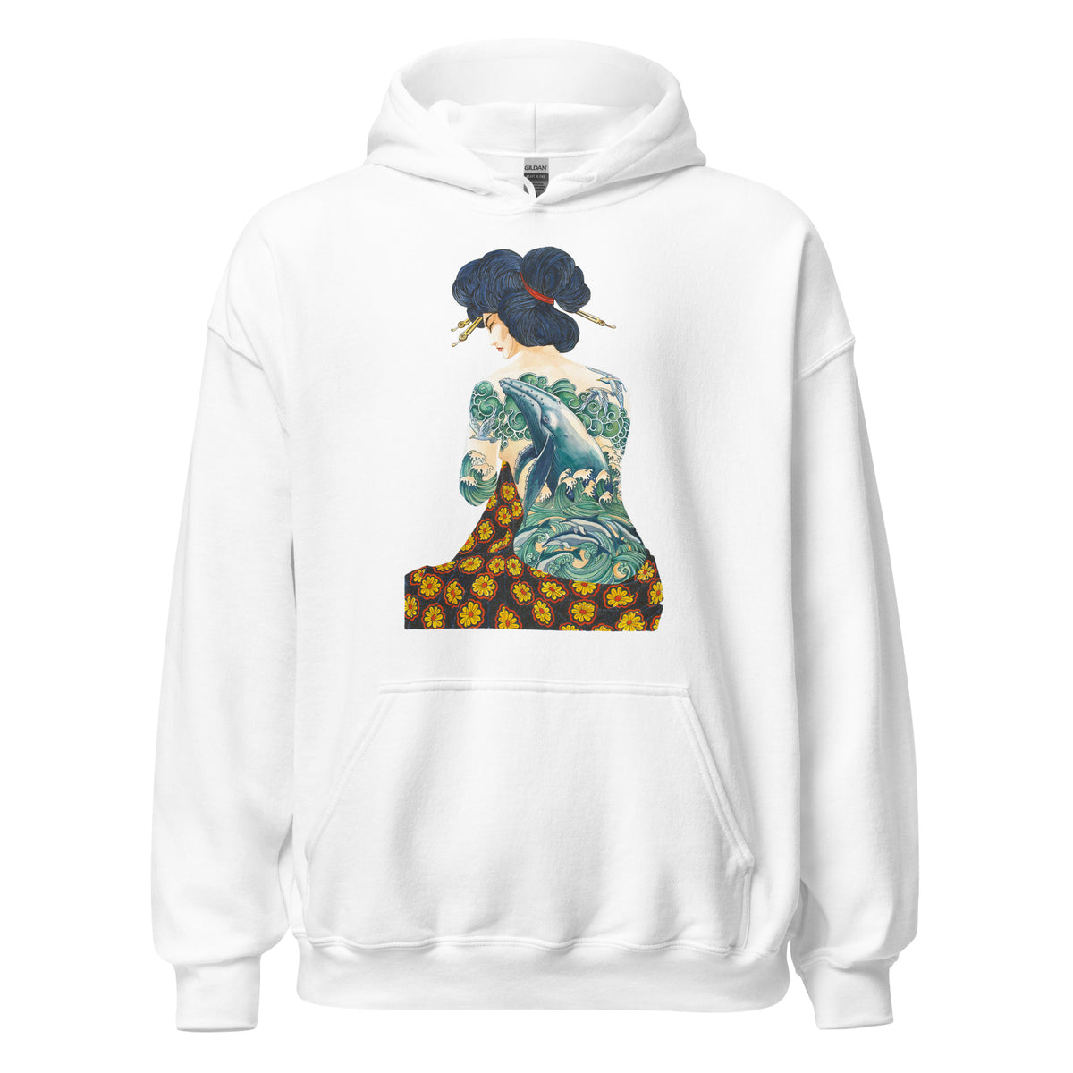 "Tattooed Lady" Heavy Blend Hoodie, Unisex, 8 Colors